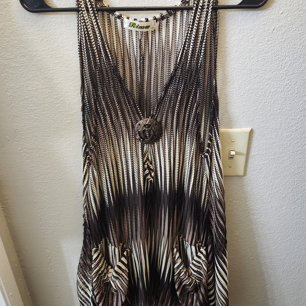 Rima Striped Bathing Suit Cover Up